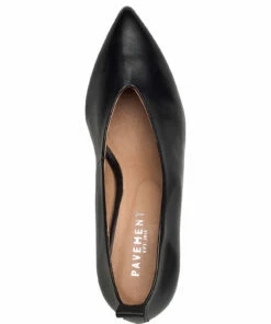 Pavement Kim Pumps For Women Black Suede -Heeled shoes Sales Store pav1544 cblack 3