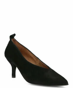 Pavement Kim Pumps For Women Black Suede -Heeled shoes Sales Store pav1544 cblacksuede