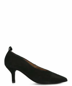 Pavement Kim Pumps For Women Black Suede -Heeled shoes Sales Store pav1544 cblacksuede 1