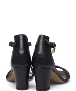 Pavement Jordi Heeled Sandals For Women White Leather 046 16 Pavement Jordi Heeled Sandals For Women White Leather 046 -Heeled shoes Sales Store pav1611 cblack020 4