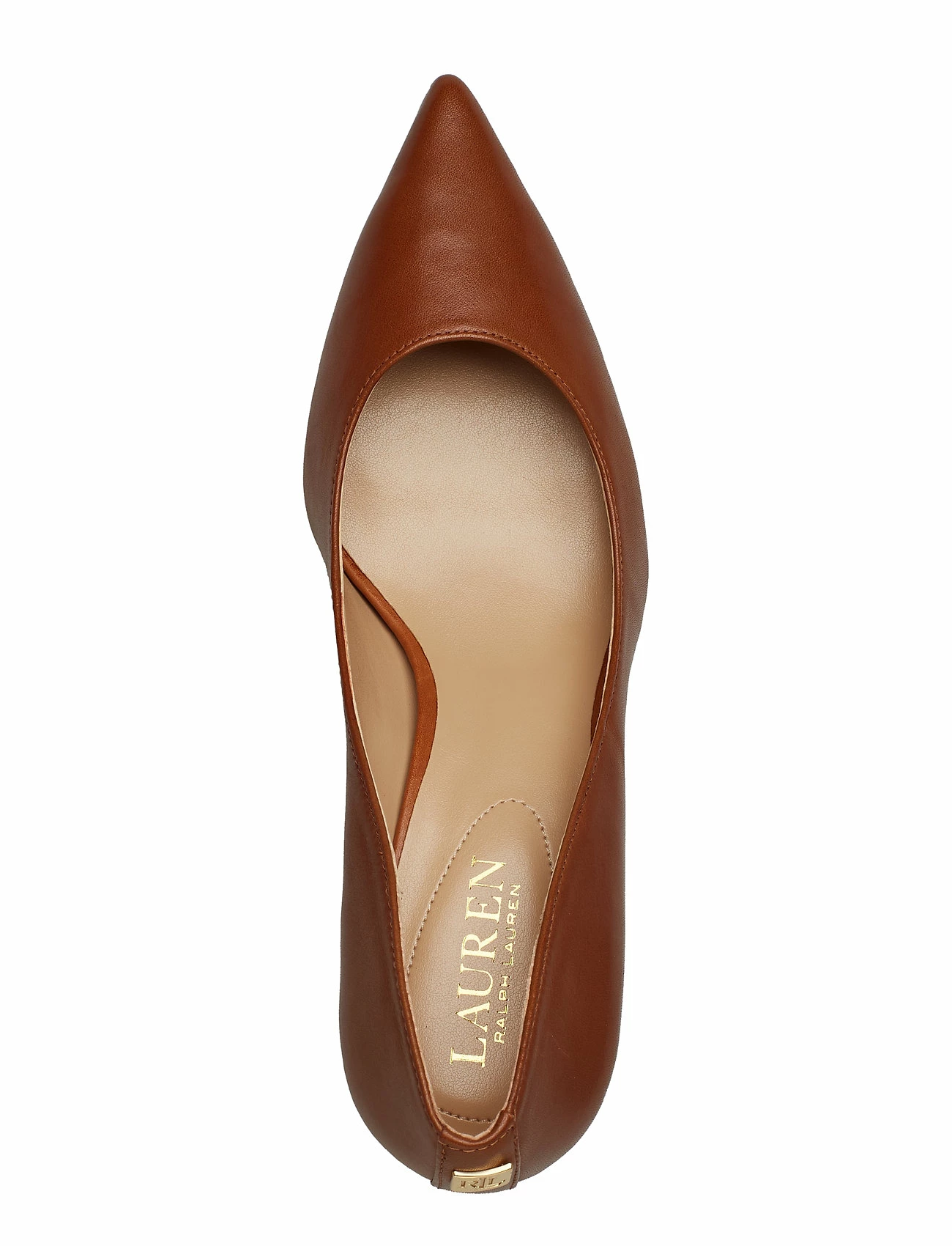 Lauren Ralph Lauren Lanette Leather Pump Pumps For Women Deep Saddle Tan 4 Lauren Ralph Lauren Lanette Leather Pump Pumps For Women Deep Saddle Tan - Image 4