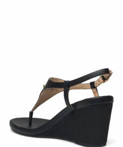 Lauren Ralph Lauren Jeannie Faux-Leather Sandal Wedge Heels For Women Deep Saddle Tan -Heeled shoes Sales Store raf802784574 cblack v10008832wah 2