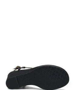 Lauren Ralph Lauren Jeannie Faux-Leather Sandal Wedge Heels For Women Deep Saddle Tan -Heeled shoes Sales Store raf802784574 cblack v10008832wah 4