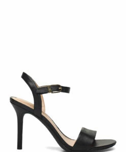 Lauren Ralph Lauren Gwen Leather Sandal Heeled Sandals For Women Black -Heeled shoes Sales Store raf802813904 cblack v10037672wah 1