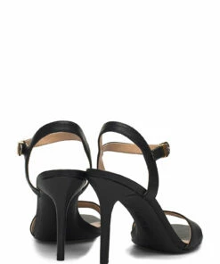 Lauren Ralph Lauren Gwen Leather Sandal Heeled Sandals For Women Black -Heeled shoes Sales Store raf802813904 cblack v10037672wah 4