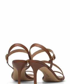 Lauren Ralph Lauren Landyn Nappa Leather Sandal Heeled Sandals For Women Deep Saddle Tan -Heeled shoes Sales Store raf802826756 cdeepsaddletan v568112whv 4