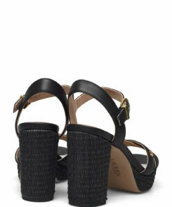 Lauren Ralph Lauren SOFTNAPA/WVNMTTRFIA-FENTON-SN-DRS Heeled Sandals For Women Black/black -Heeled shoes Sales Store raf802857999 cblackblack v10597602waq 4