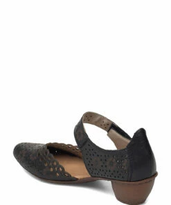 Rieker 43753-00 Heeled Sandals For Women Black -Heeled shoes Sales Store rie43753 cblack 2