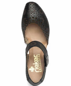 Rieker 43753-00 Heeled Sandals For Women Black -Heeled shoes Sales Store rie43753 cblack 3