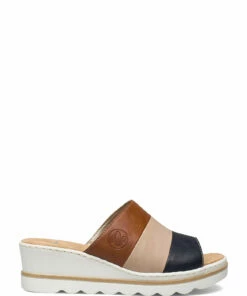 Rieker 67492-14 Wedge Heels For Women Blue Combination -Heeled shoes Sales Store rie67492 cbluecombination 1