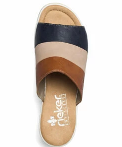 Rieker 67492-14 Wedge Heels For Women Blue Combination -Heeled shoes Sales Store rie67492 cbluecombination 3