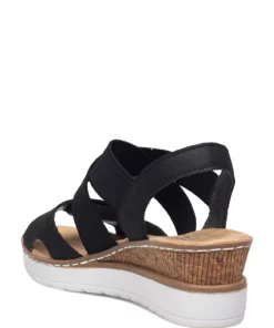 Rieker V38G8-00 Wedge Heels For Women Black 8 Rieker V38G8-00 Wedge Heels For Women Black -Heeled shoes Sales Store riev38g800 cblack 2