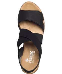 Rieker V38G8-00 Wedge Heels For Women Black 9 Rieker V38G8-00 Wedge Heels For Women Black -Heeled shoes Sales Store riev38g800 cblack 3