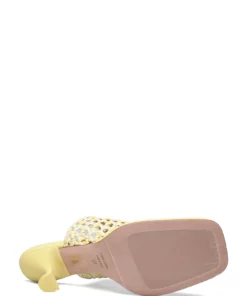Sportmax FIRMA Heeled Sandals For Women Yellow 10 Sportmax FIRMA Heeled Sandals For Women Yellow -Heeled shoes Sales Store sce25210325600 cyellow 4
