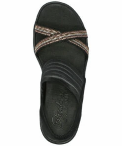 Skechers Womens Rumble On Wedge Heels For Women Blk Black -Heeled shoes Sales Store ske119067 cblkblack 3