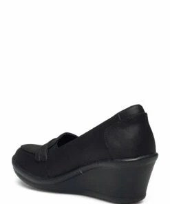 Skechers Womens Rumblers Wedge Heels For Women Black -Heeled shoes Sales Store ske44787 cblack 2