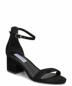 Steve Madden Irenee Sandal Heeled Sandals For Women White Croco -Heeled shoes Sales Store smnsm11000009 cblacksuede