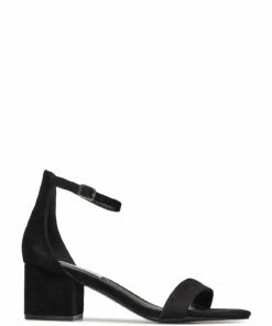 Steve Madden Irenee Sandal Heeled Sandals For Women White Croco -Heeled shoes Sales Store smnsm11000009 cblacksuede 1