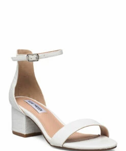 Steve Madden Irenee Sandal Heeled Sandals For Women White Croco -Heeled shoes Sales Store smnsm11000009 cwhitecroco