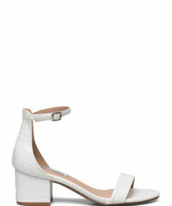 Steve Madden Irenee Sandal Heeled Sandals For Women White Croco -Heeled shoes Sales Store smnsm11000009 cwhitecroco 1