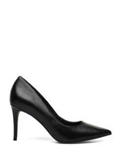 Steve Madden Lillie Pump Pumps For Women Blush Leather -Heeled shoes Sales Store smnsm11000480 cblackleather 1