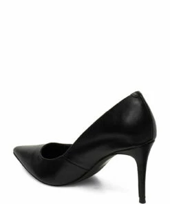 Steve Madden Lillie Pump Pumps For Women Blush Leather -Heeled shoes Sales Store smnsm11000480 cblackleather 2