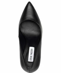 Steve Madden Lillie Pump Pumps For Women Blush Leather -Heeled shoes Sales Store smnsm11000480 cblackleather 3