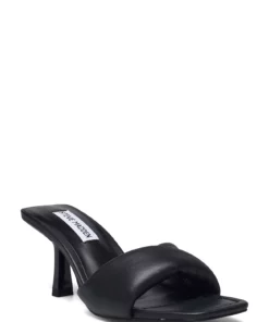 Steve Madden Thai Sandal Heeled Sandals For Women White Leather -Heeled shoes Sales Store smnsm11001884 cblackleather 1