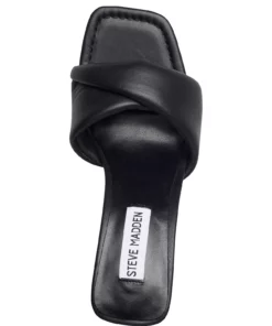 Steve Madden Thai Sandal Heeled Sandals For Women White Leather -Heeled shoes Sales Store smnsm11001884 cblackleather 3