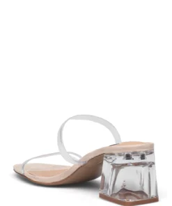 Steve Madden Mott Sandal Heeled Sandals For Women Clear -Heeled shoes Sales Store smnsm16000090 cclear 2