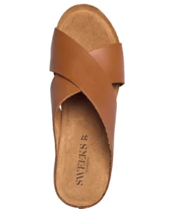 SWEEKS Ester Wedge Heels For Women Brown -Heeled shoes Sales Store swe1064103 cbrown 3