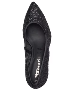 Tamaris Woms Court Shoe Pumps For Women Black Glam -Heeled shoes Sales Store tam112241328 cblackglam v047 3
