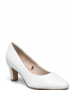 Tamaris Woms Court Shoe Pumps For Women White Matt