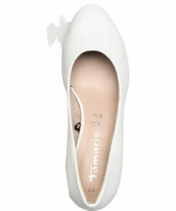 Tamaris Woms Court Shoe Pumps For Women White Matt -Heeled shoes Sales Store tam112241928 cwhitematt v140 3