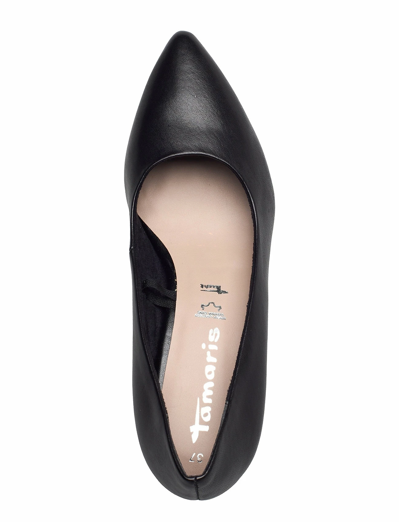 Tamaris Woms Court Shoe Pumps For Women Black Leather 4 Tamaris Woms Court Shoe Pumps For Women Black Leather - Image 4
