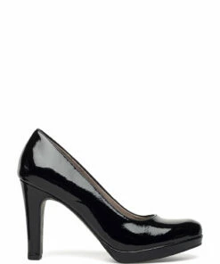 Tamaris Woms Court Shoe - Lycoris Pumps For Women Powder Patent 63 Tamaris Woms Court Shoe - Lycoris Pumps For Women Powder Patent -Heeled shoes Sales Store tam112242628 cblackpatent v018 1