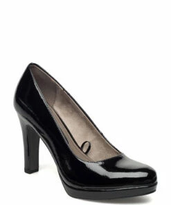 Tamaris Woms Court Shoe - Lycoris Pumps For Women Powder Patent 70 Tamaris Woms Court Shoe - Lycoris Pumps For Women Powder Patent -Heeled shoes Sales Store tam112242628 cblackpatent v018 18