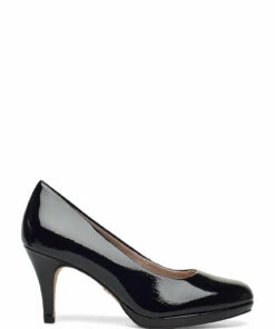 Tamaris Woms Court Shoe Pumps For Women Cream Patent 35 Tamaris Woms Court Shoe Pumps For Women Cream Patent -Heeled shoes Sales Store tam112244426 cblackpatent v018 1