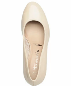 Tamaris Woms Court Shoe Pumps For Women Cream Patent 32 Tamaris Woms Court Shoe Pumps For Women Cream Patent -Heeled shoes Sales Store tam112244426 ccreampatent v451 3