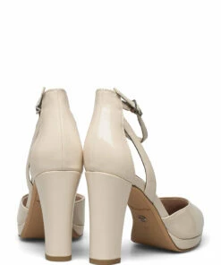 Tamaris Woms Slip-on Pumps For Women Nude Patent -Heeled shoes Sales Store tam112440126 cnudepatent v253 4