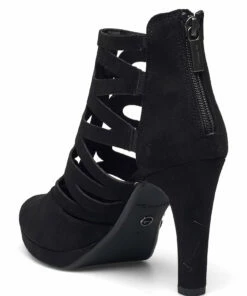 Tamaris Woms Slip-on Heeled Sandals For Women Black Suede -Heeled shoes Sales Store tam112442828 cblacksuede v004 2