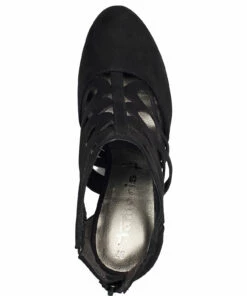 Tamaris Woms Slip-on Heeled Sandals For Women Black Suede -Heeled shoes Sales Store tam112442828 cblacksuede v004 3