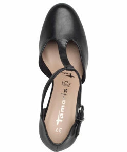 Tamaris Woms Slip-on Pumps For Women Silver Glam -Heeled shoes Sales Store tam112446326 cblackmatt v020 3