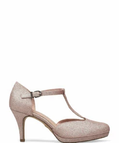 Tamaris Woms Slip-on Pumps For Women Silver Glam -Heeled shoes Sales Store tam112446326 croseglam v586 1