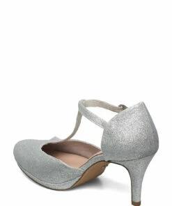 Tamaris Woms Slip-on Pumps For Women Silver Glam -Heeled shoes Sales Store tam112446326 csilverglam v919 2