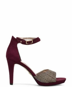 Tamaris Woms Sandals Heeled Sandals For Women Merlot/tartan 8 Tamaris Woms Sandals Heeled Sandals For Women Merlot/tartan -Heeled shoes Sales Store tam112830033 cmerlottartan v570 1