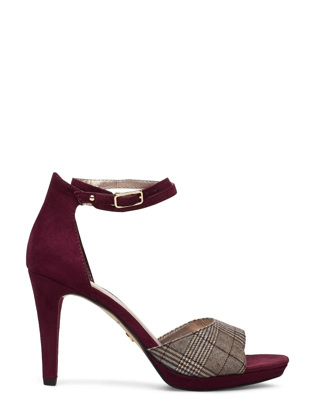 Tamaris Woms Sandals Heeled Sandals For Women Merlot/tartan 3 Tamaris Woms Sandals Heeled Sandals For Women Merlot/tartan - Image 3