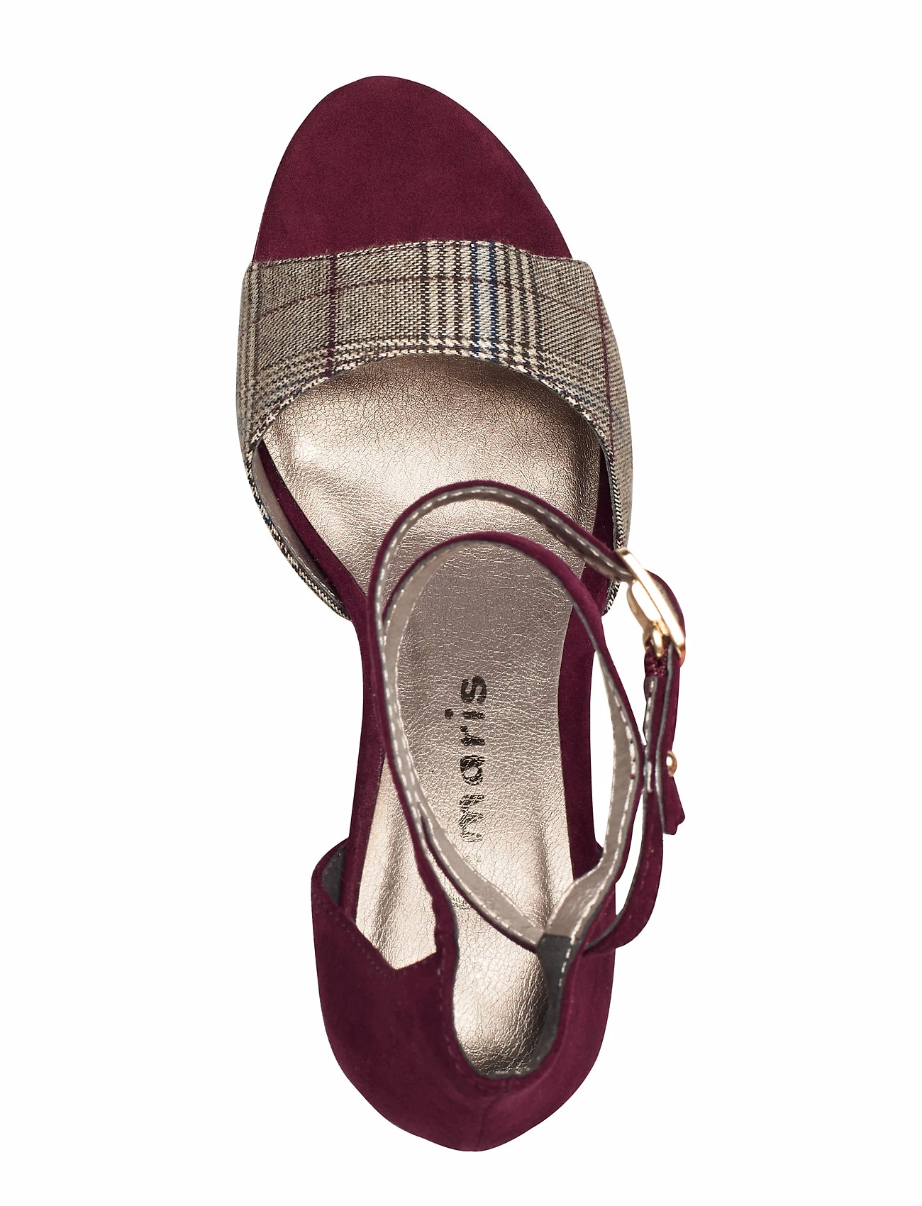 Tamaris Woms Sandals Heeled Sandals For Women Merlot/tartan 4 Tamaris Woms Sandals Heeled Sandals For Women Merlot/tartan - Image 4
