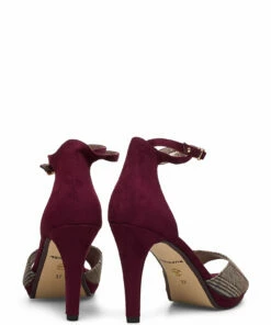 Tamaris Woms Sandals Heeled Sandals For Women Merlot/tartan 10 Tamaris Woms Sandals Heeled Sandals For Women Merlot/tartan -Heeled shoes Sales Store tam112830033 cmerlottartan v570 4