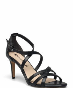 Tamaris Woms Sandals Heeled Sandals For Women Silver Comb -Heeled shoes Sales Store tam112838228 cblackmatt v020 1